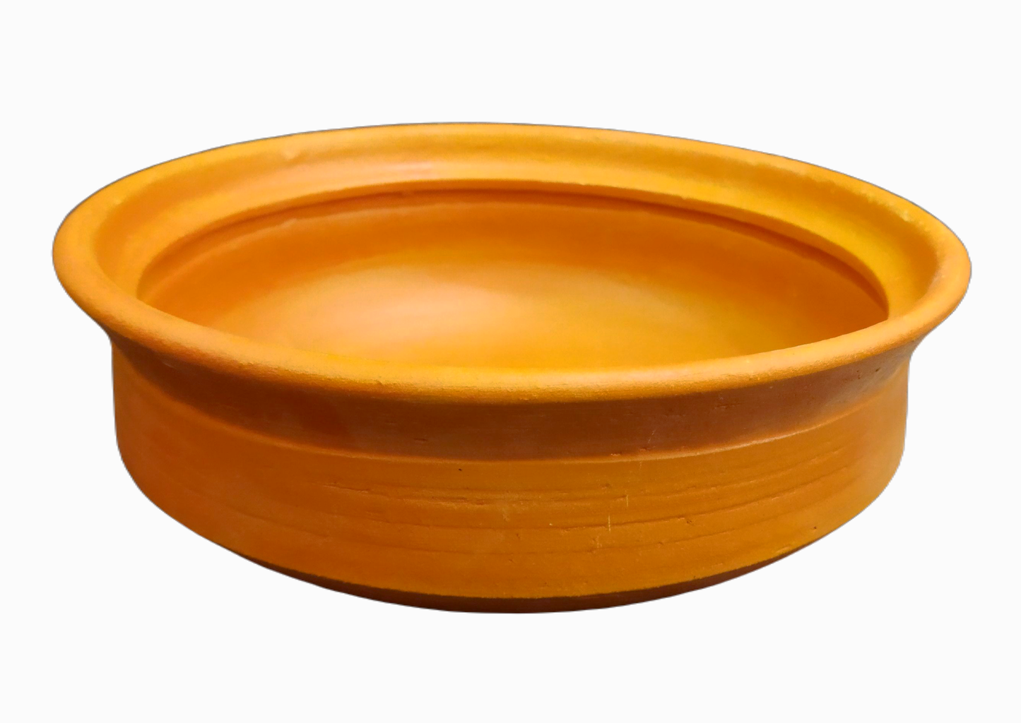 ZENRISE Clay Cooking Curry Pot Sauce pan for Traditional Healthy Cooking Terracotta, Brown - 1.2 litres, Polished