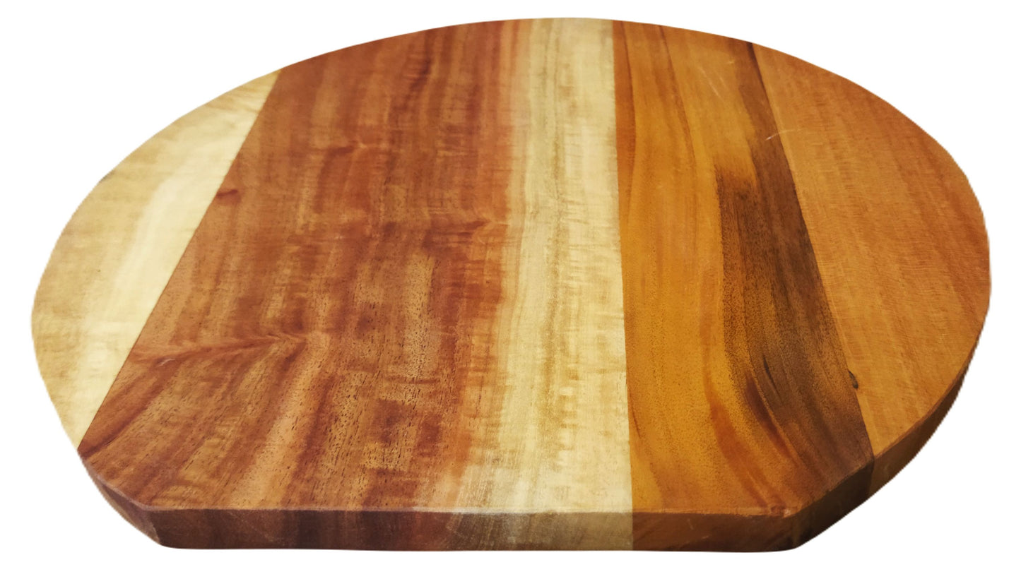 ZENRISE Natural Wooden Round Designer Chopping, Cutting Board for Vegetables, Fruits and Cheese - 30 cm x 1.5 cm