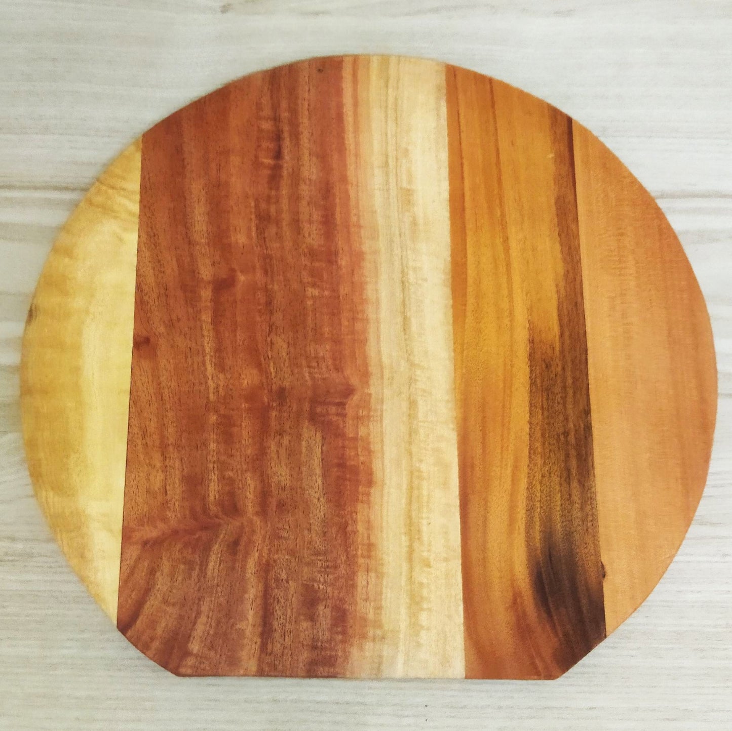 ZENRISE Natural Wooden Round Designer Chopping, Cutting Board for Vegetables, Fruits and Cheese - 30 cm x 1.5 cm