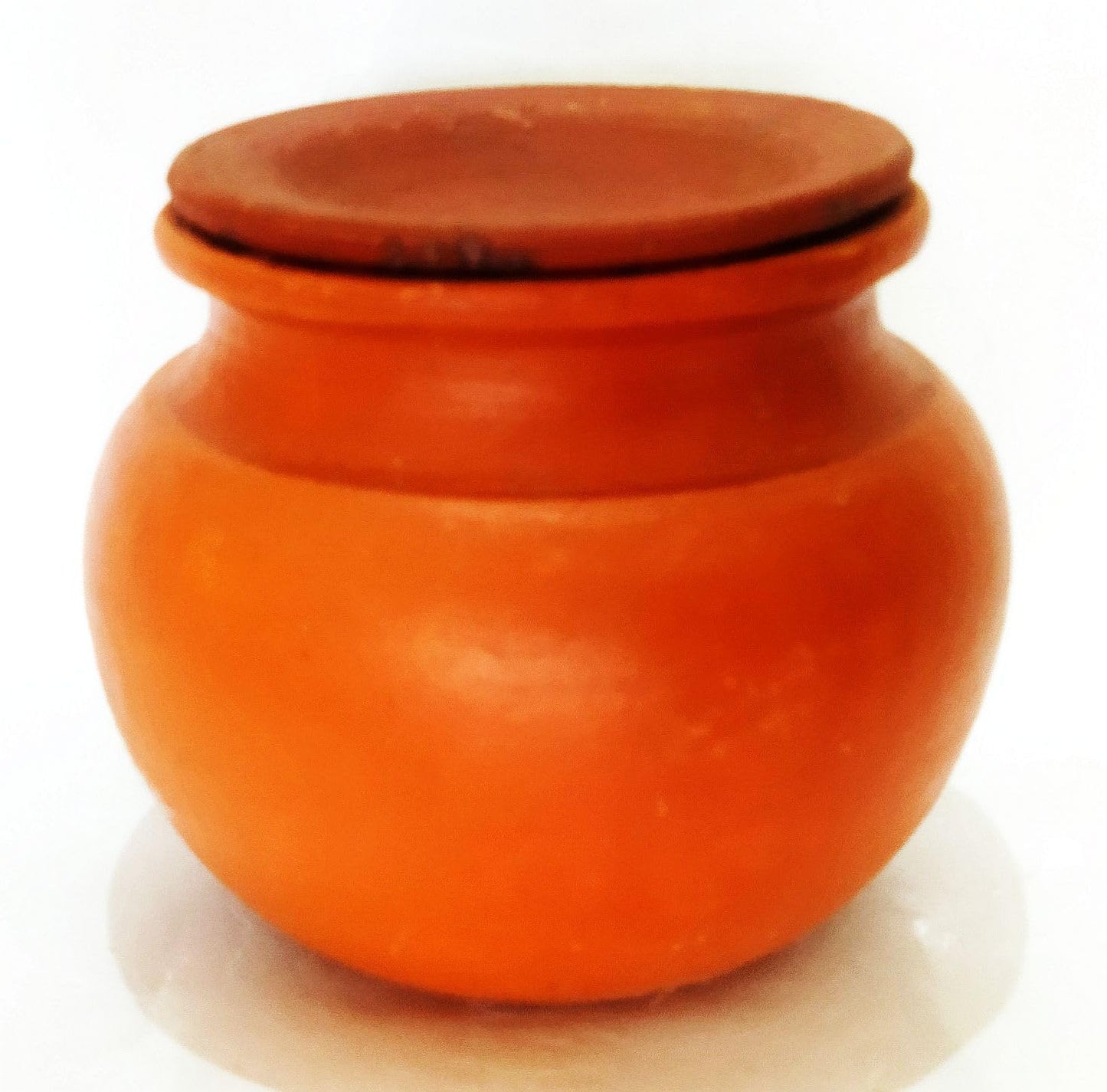 ZENRISE Clay Pot with Lid for Water Curd lassi Cooling healthy drinking, 750 ml, Terracotta, 13 cm