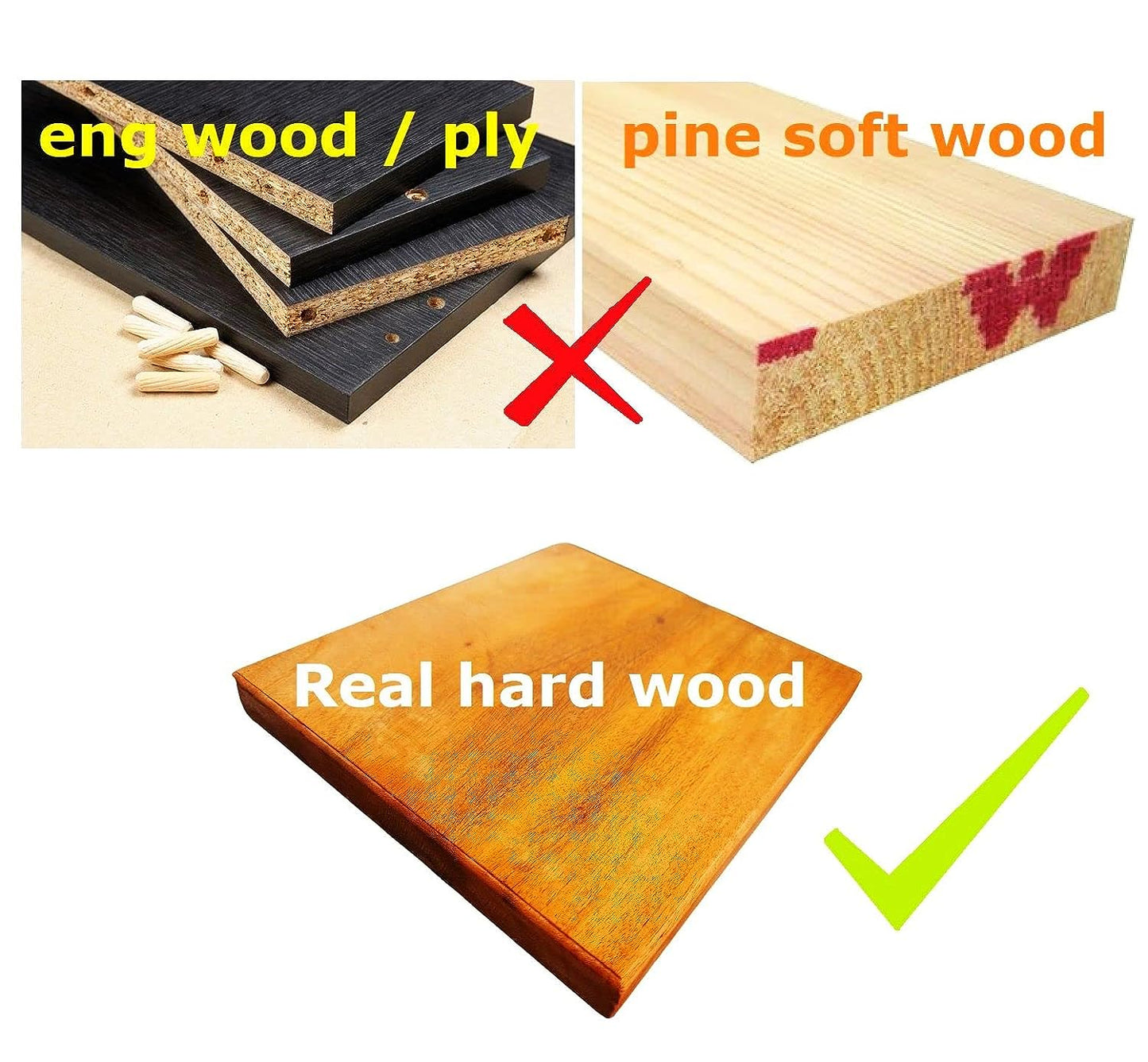 ZENRISE® Hard Single Rope small Wood Swing for Kids and Teens, Round / Plate / Disk / Square - Indoor and Outdoor, 12 inch Dia