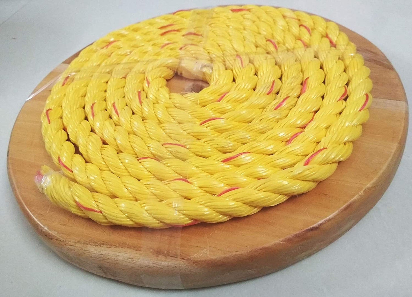 ZENRISE® Hard Single Rope small Wood Swing for Kids and Teens, Round / Plate / Disk / Square - Indoor and Outdoor, 12 inch Dia
