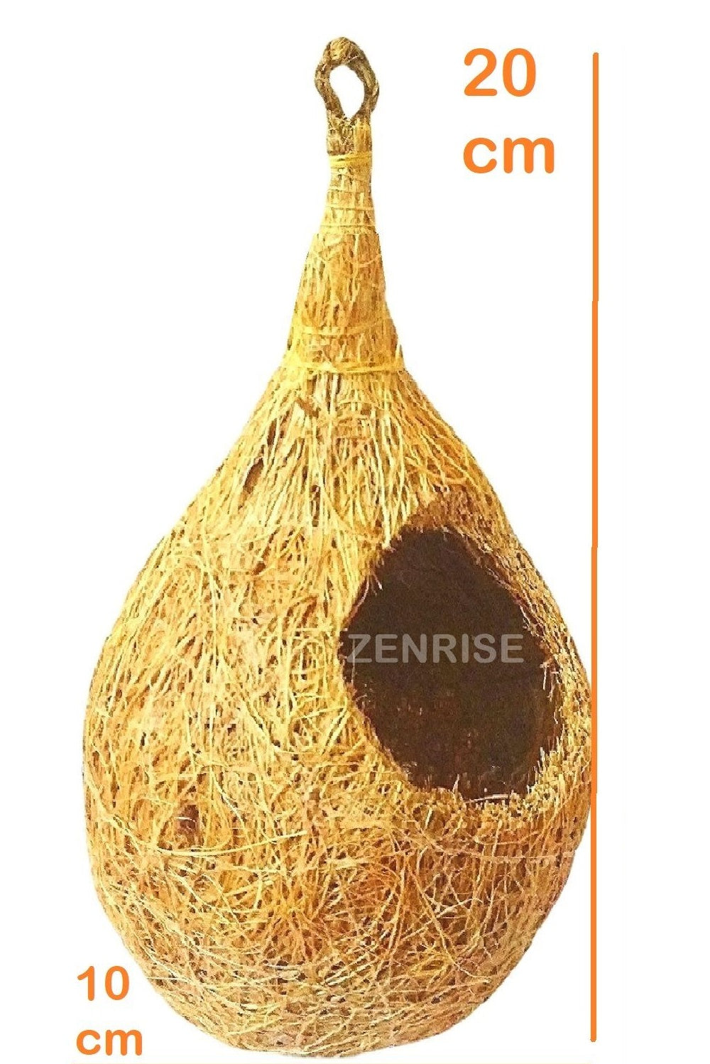 ZENRISE Coconut Fiber Hanging Bird nest House for Cage, Balcony - Pack of 4
