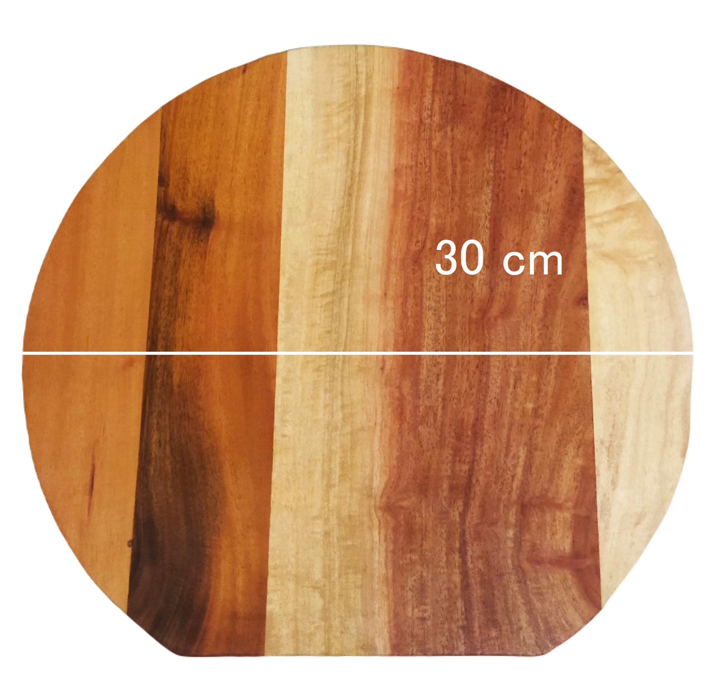 ZENRISE Natural Wooden Round Designer Chopping, Cutting Board for Vegetables, Fruits and Cheese - 30 cm x 1.5 cm