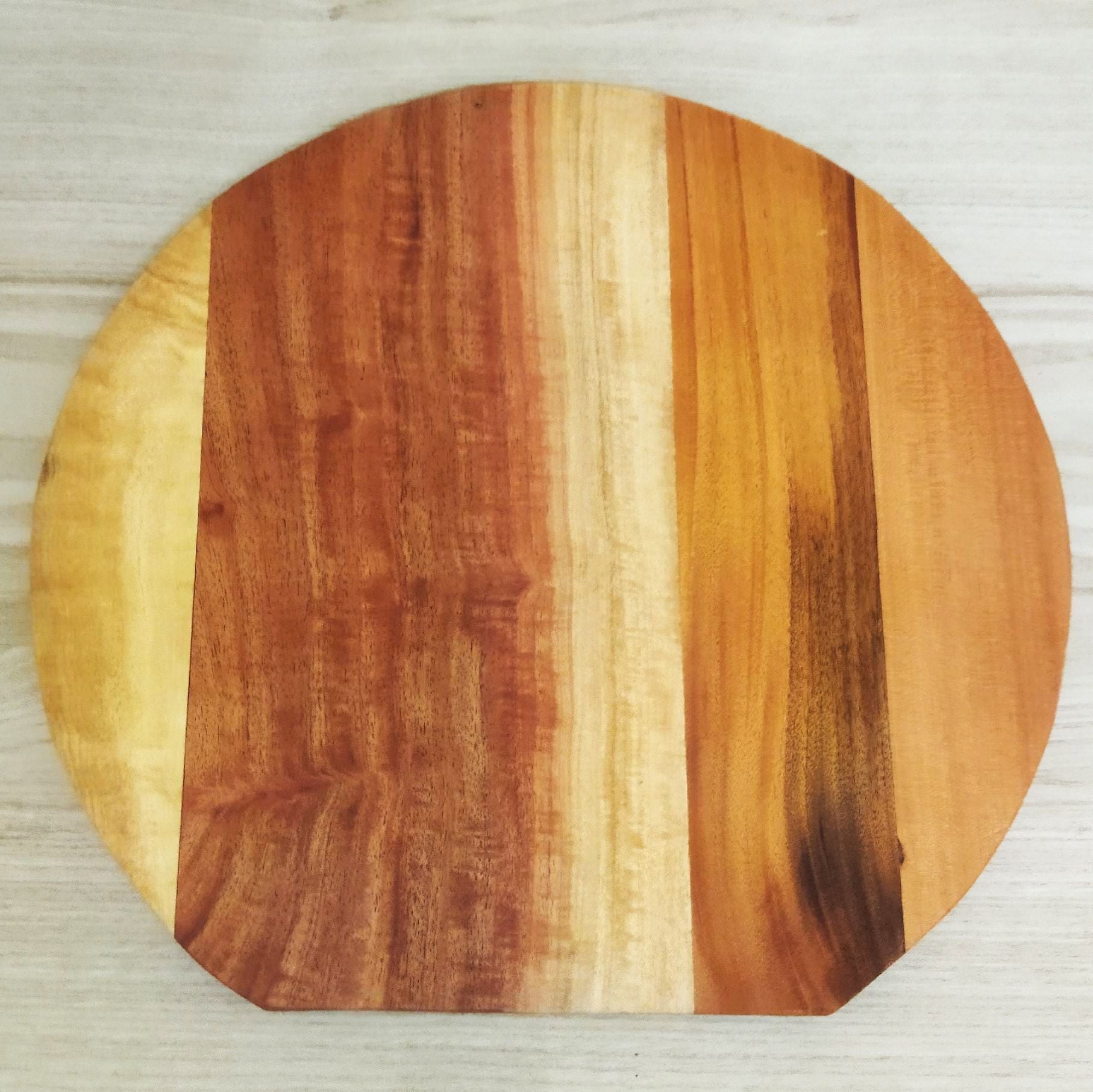 ZENRISE Natural Wooden Round Designer Chopping, Cutting Board for Vege