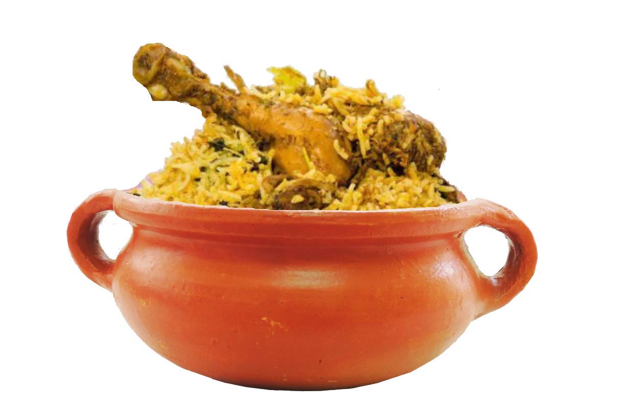 ZENRISE Terracotta Clay Bowl for Serving biryani, mud Pot Tableware ecofriendly Natural kitchenware (Brown)