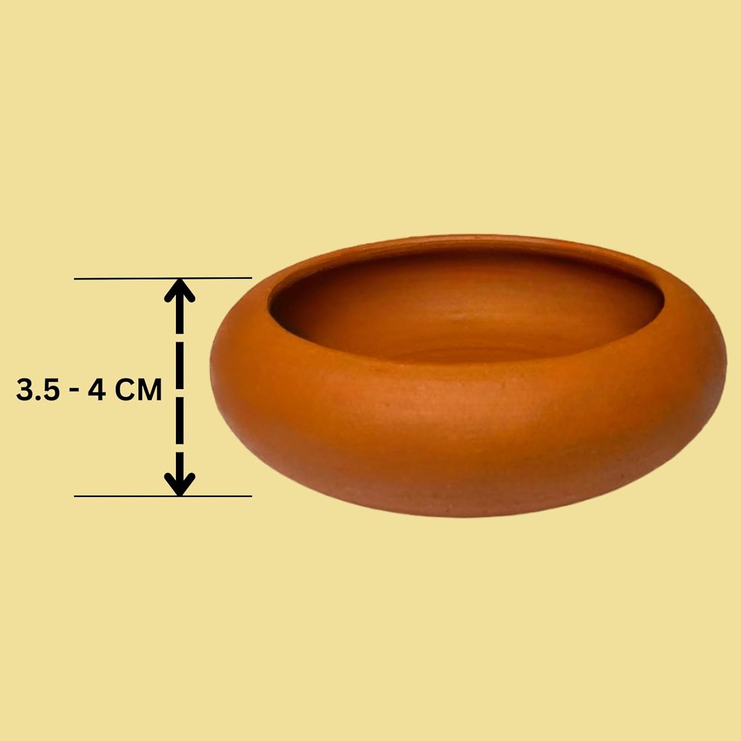 ZENRISE® Clay Bird Water Feeder Pot Tray, Bath tub for Birds in Balcony and Garden - 13 cm, 2 Piece