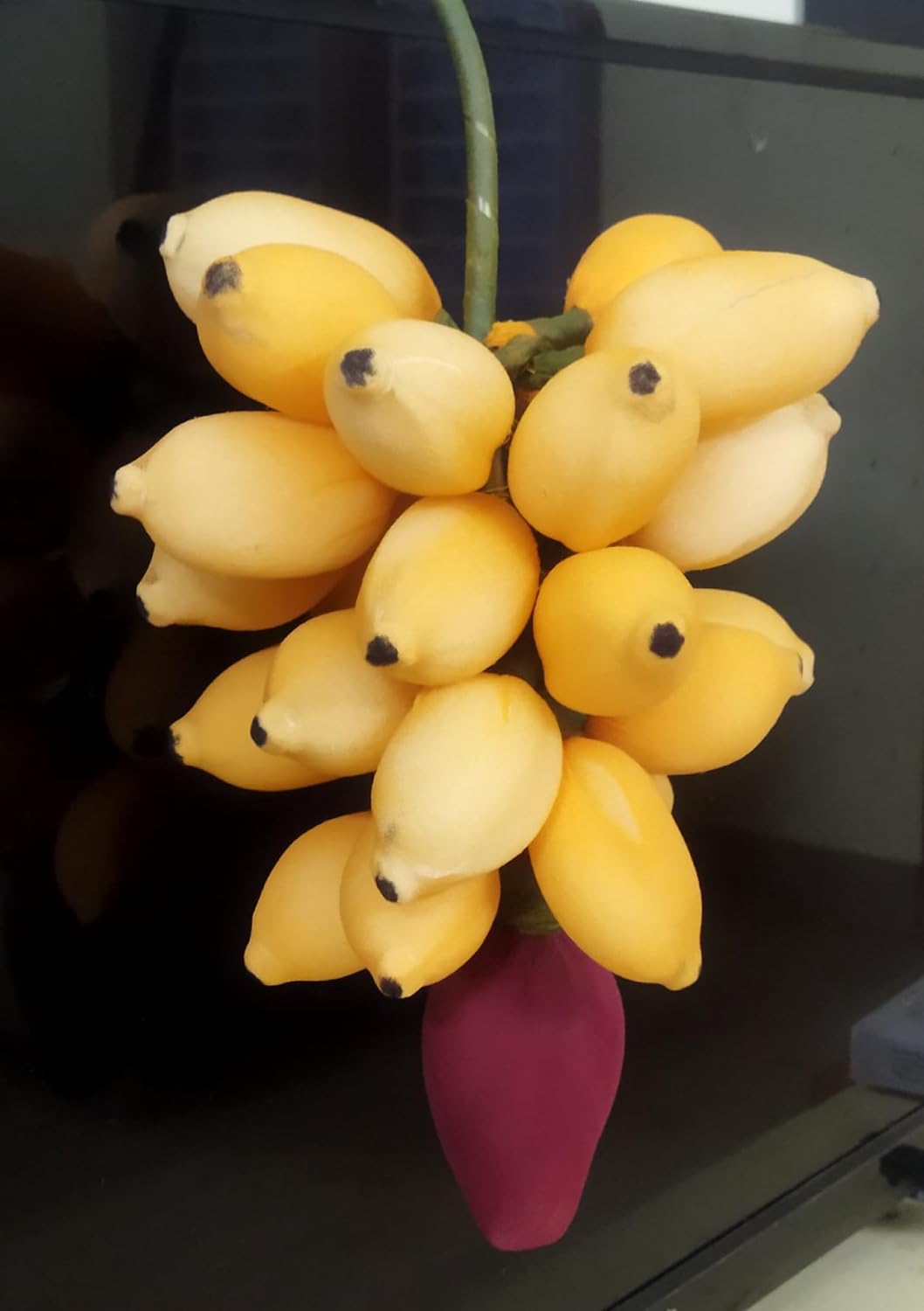 ZENRISE Artificial Banana Hanging Handicraft Festival Decoration (Yellow, 2 Pieces)
