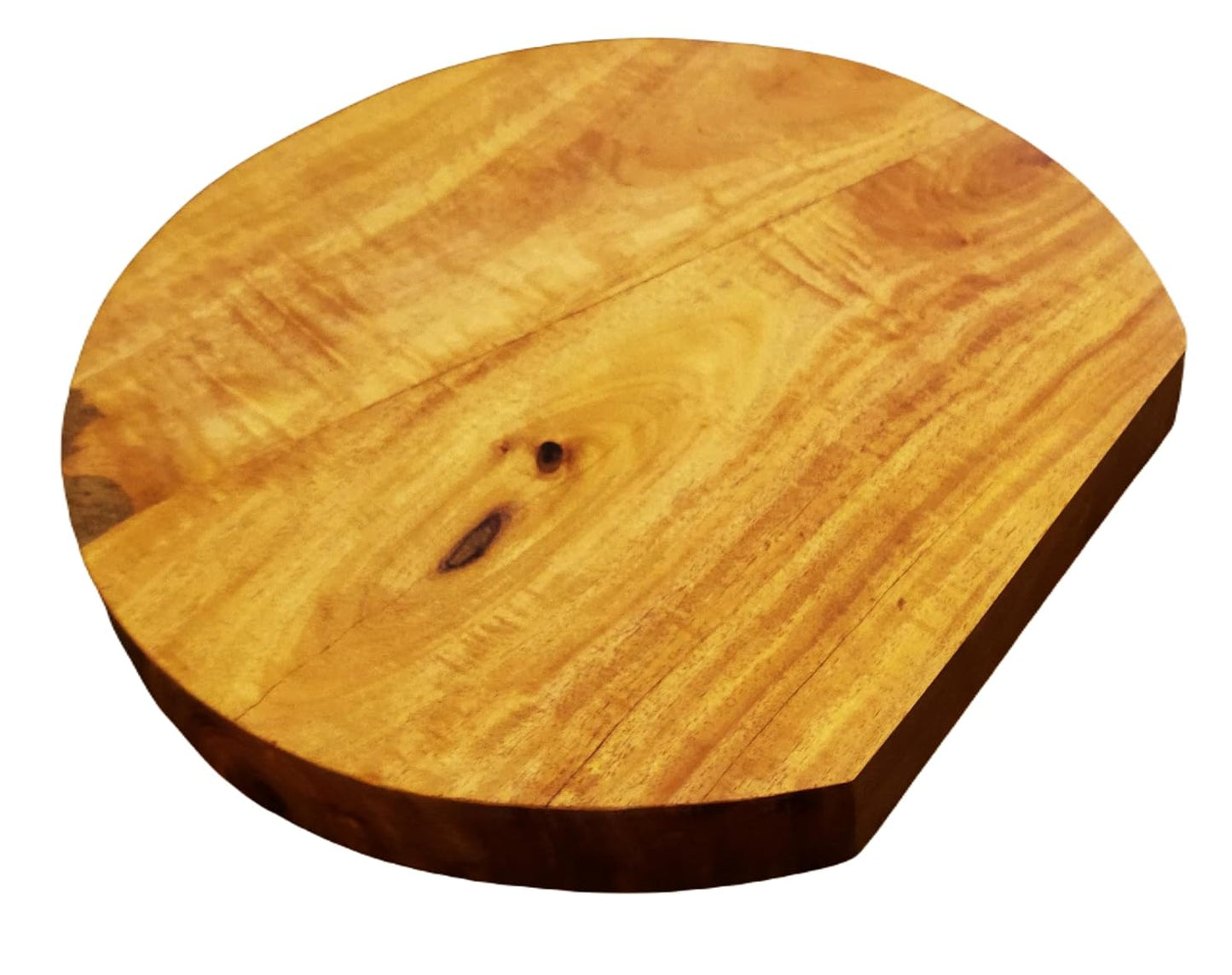ZENRISE Natural Wooden Round Meat chicken fish Cutting Board Standing Model - 12 x 1.5 inch Thick