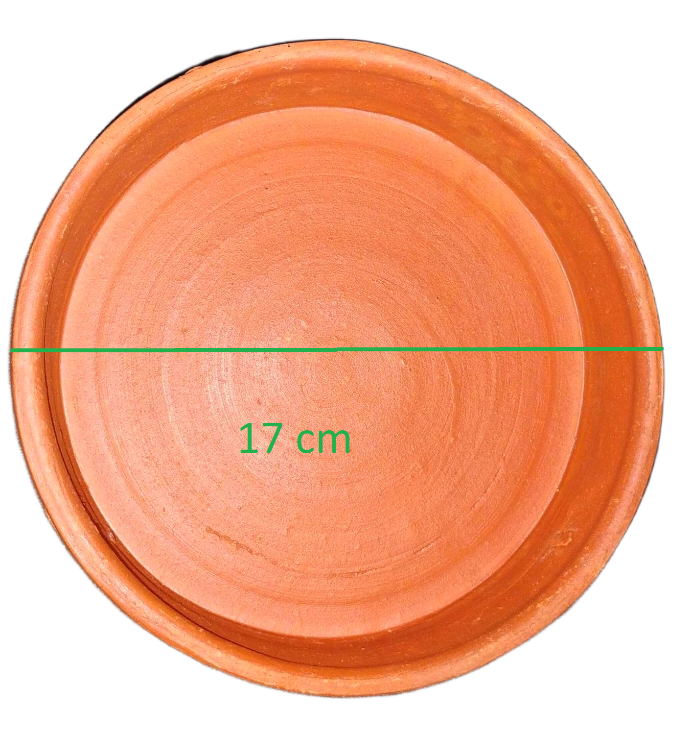 ZENRISE® Clay Bird Water Feeder Pot Tray, Bath tub for Birds in Balcony and Garden - 17 cm - 2 Pack