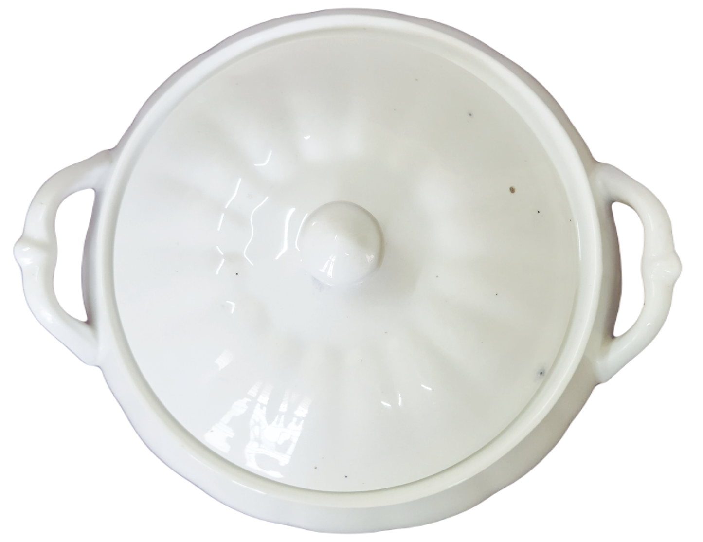 ZENRISE Fine Porcelain Bone China Serving Bowl with Lid, Casserole & Tureen - World-Class Tableware (1000 ml, White)